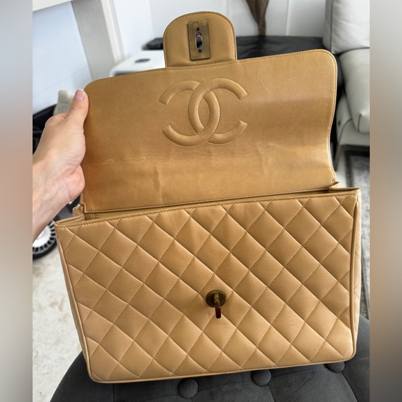 LOT 1287 JUMBO Tortoiseshell chain shoulder strap CHANEL vintage XL CC - Picture 7 of 16